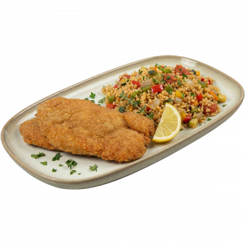 Pileci-cordon-bleu_bulgur s povrcem_restoran-Cassandra