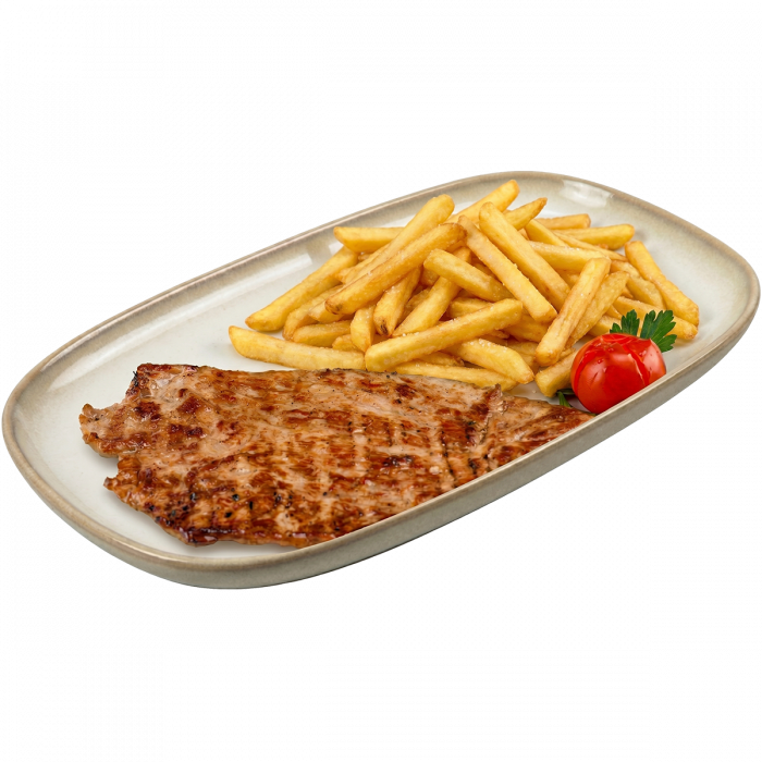 Svinjski naravni odrezak-pommes_restoran-Cassandra